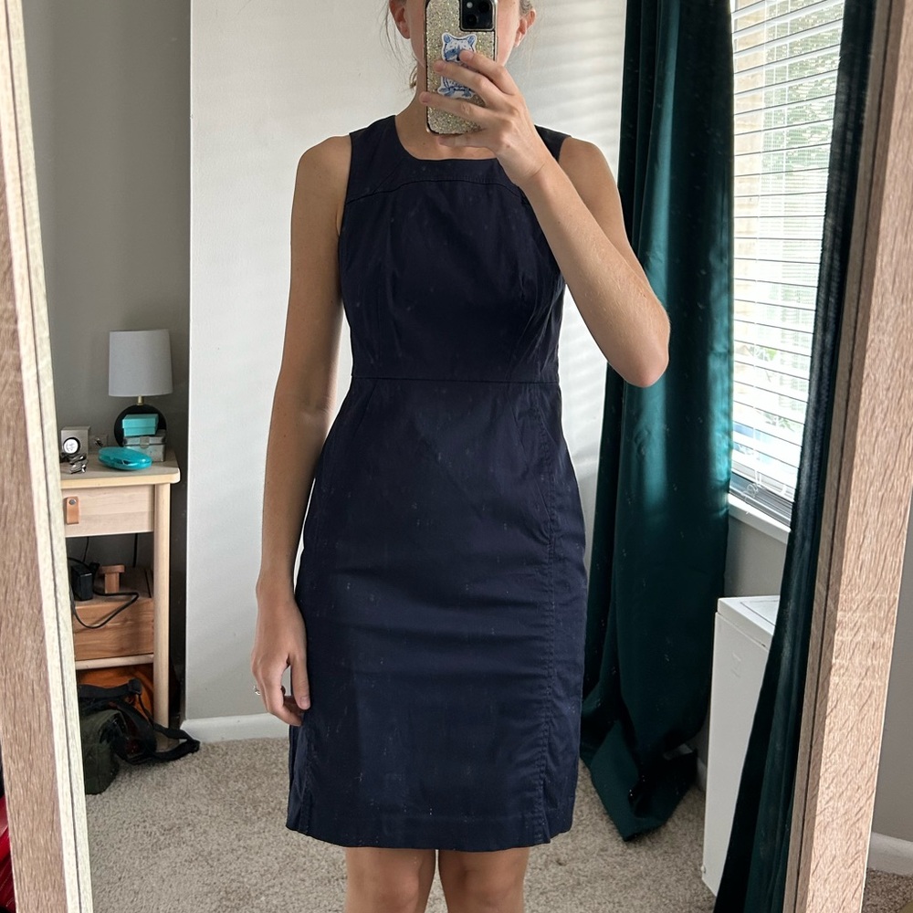 LOFT Tailored Navy Blue Dress